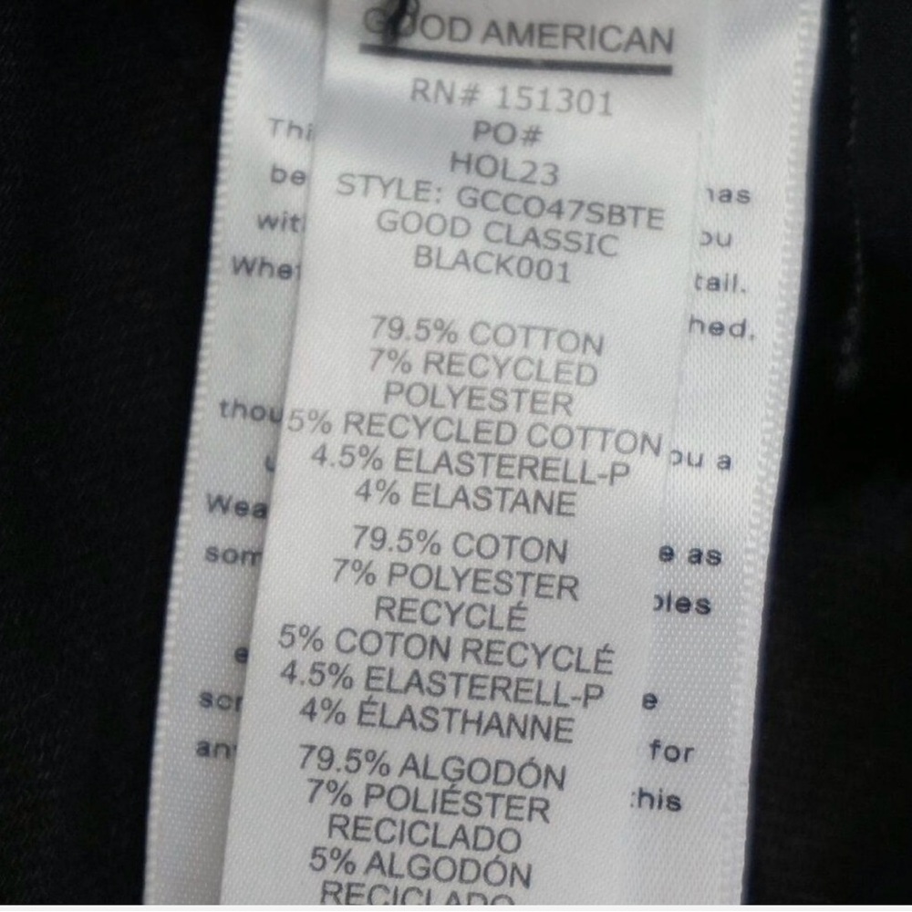Good American Good Classic Black Jeans- like new - Picture 9 of 12